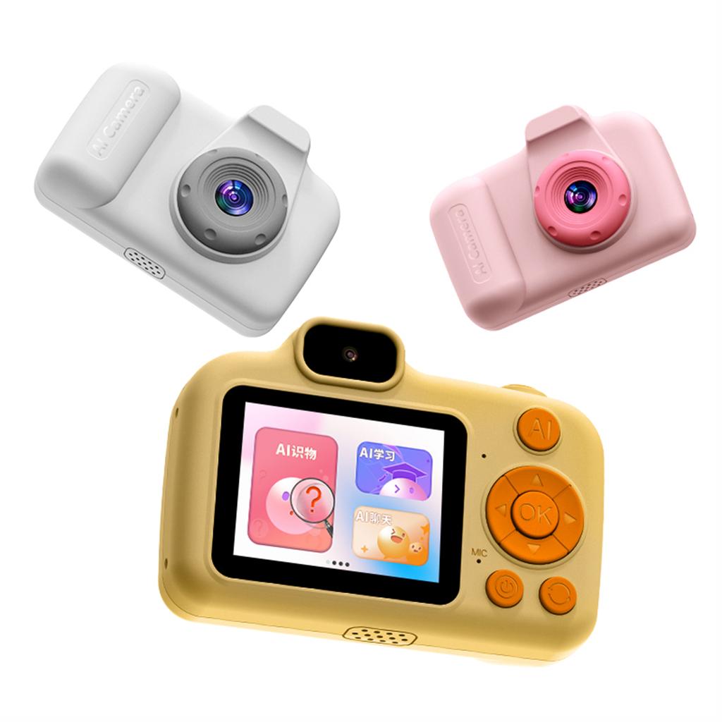 AI Kids Camera HD Dual Lens with AI Voice Chat & Object Recognition Mini Portable Kids Camera Gift for 3-8 Years Old Girl