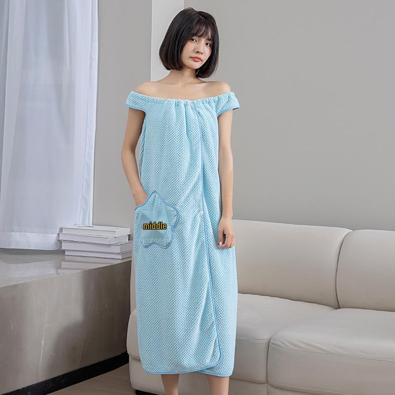 2023 Royal-Style Coral Fleece Bath Skirt: Absorbent, Non-Shedding, Soft, and Fashionable.