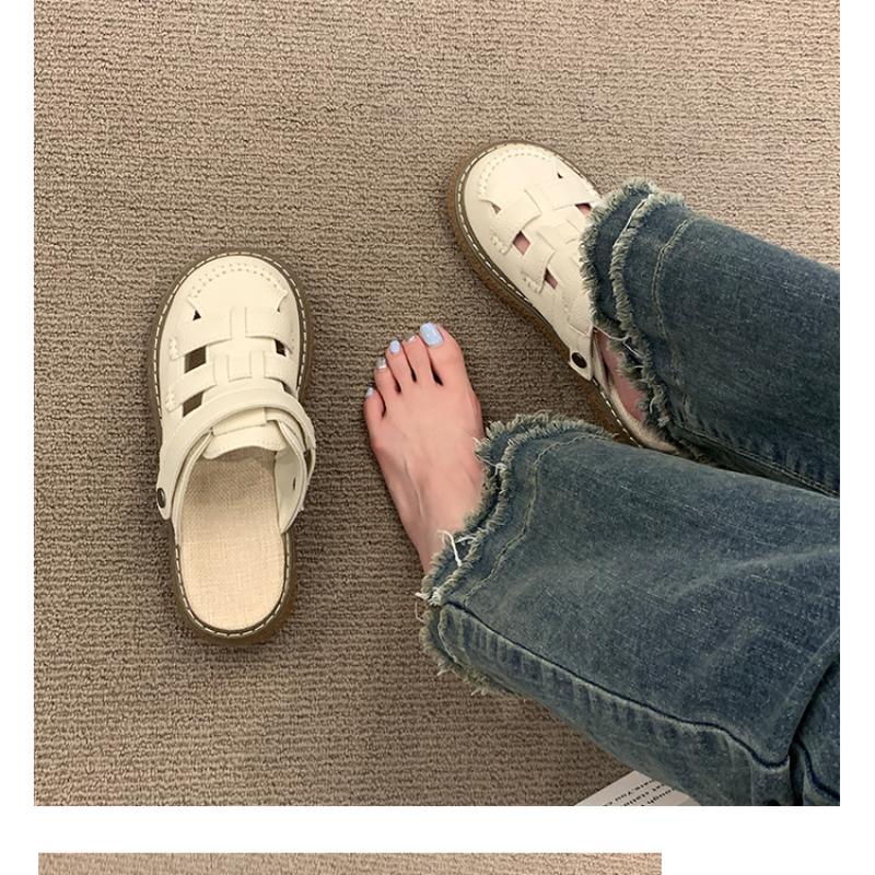 Mules Shoes Slippers Women Flats Beach  Sandals Designer New Casual Flip Flops 2024 Brand Walking Mujer Zapatillas Slides