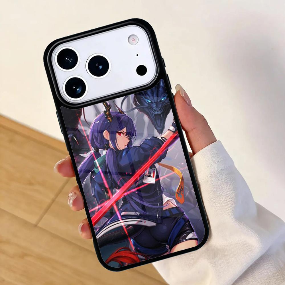 Anime Girl Samurai Mobile Phone Case for IPhone 17 AIR 16pro Max 15 14 13 12 11 Bumper Cover