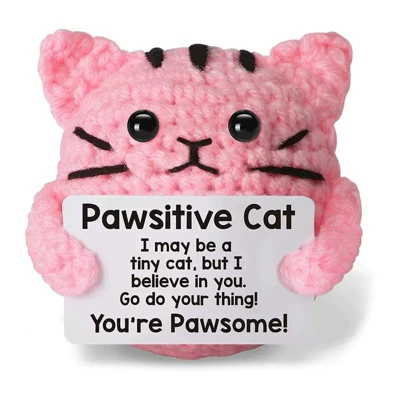 Positive Energy Potato Pocket Hug Handmade AnimalCrochet Mini Doll Funny Wool Gift for Friends or Lover Emotional Support Plant