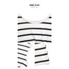 Women's Dating Commuter Casual Simple Split Kink Striped Hip Wrap Dress