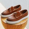 New Luxury Designer Men's Slip On Tassels Loafter Leisure Leather Shoes Male Sneakers Tenis Masculino Zapatos Hombre