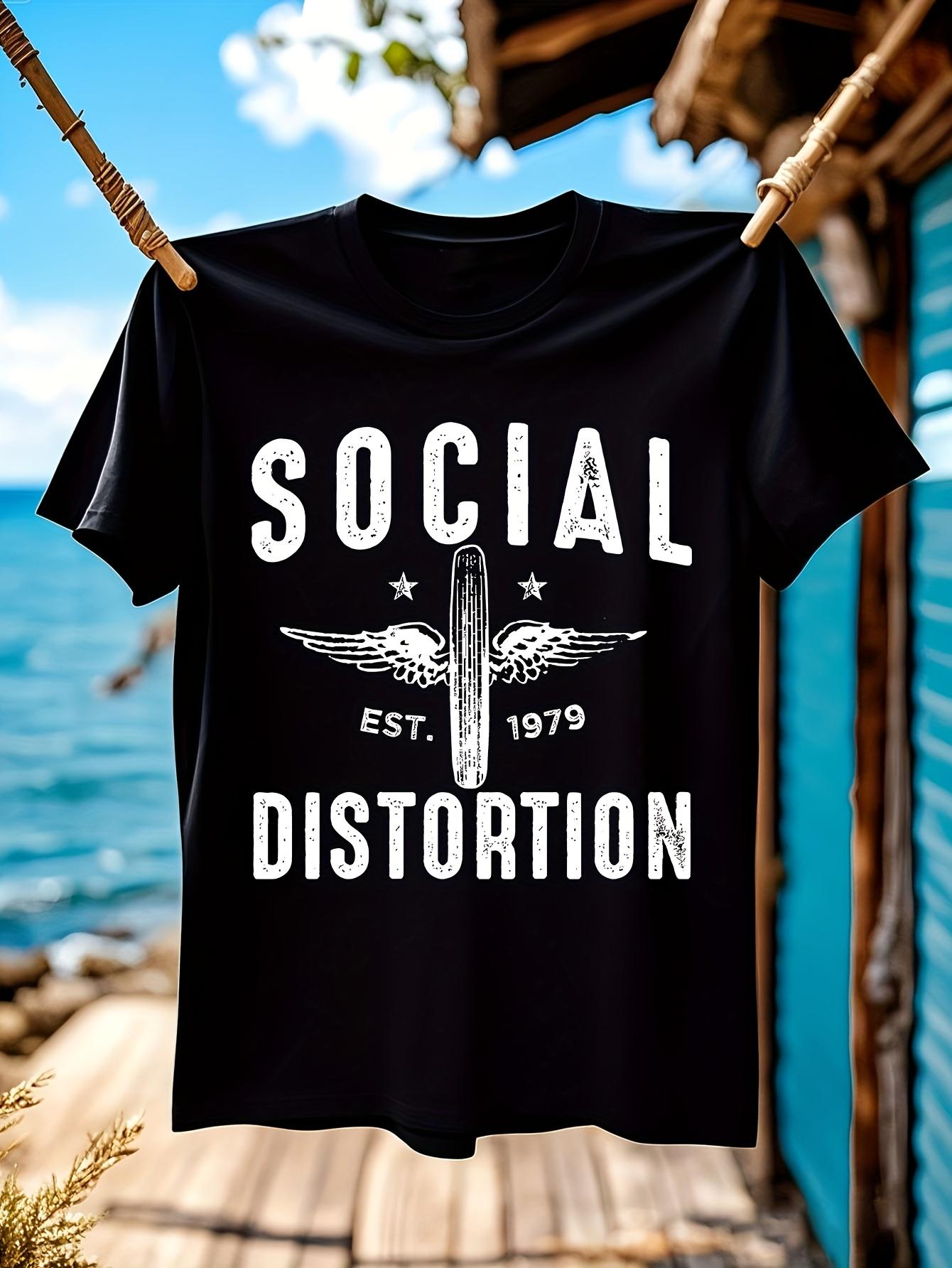 Vintage Punk Rock Band Tshirt Social Distortion EST L