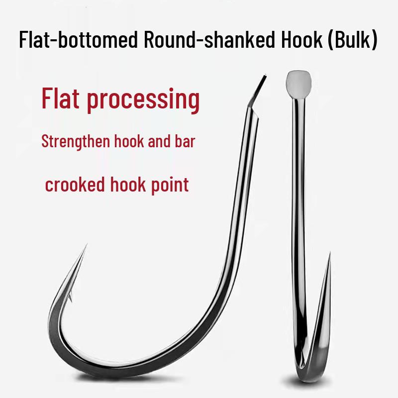 Крючки рыболовные с бородкой Hirada Maruse - Оптовая упаковка Silver Maruse Hook #8