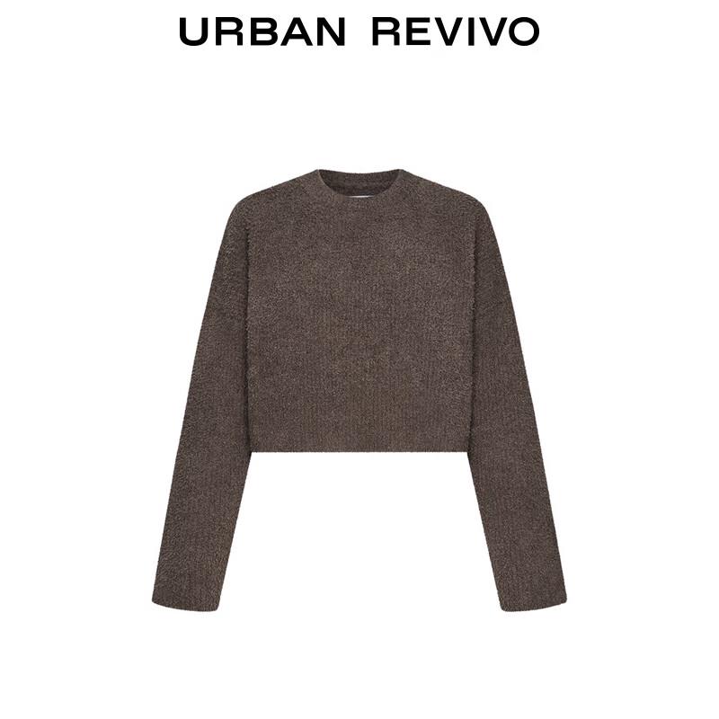 UR Women's 2024 Winter Textured Round Neck Knit Sweater