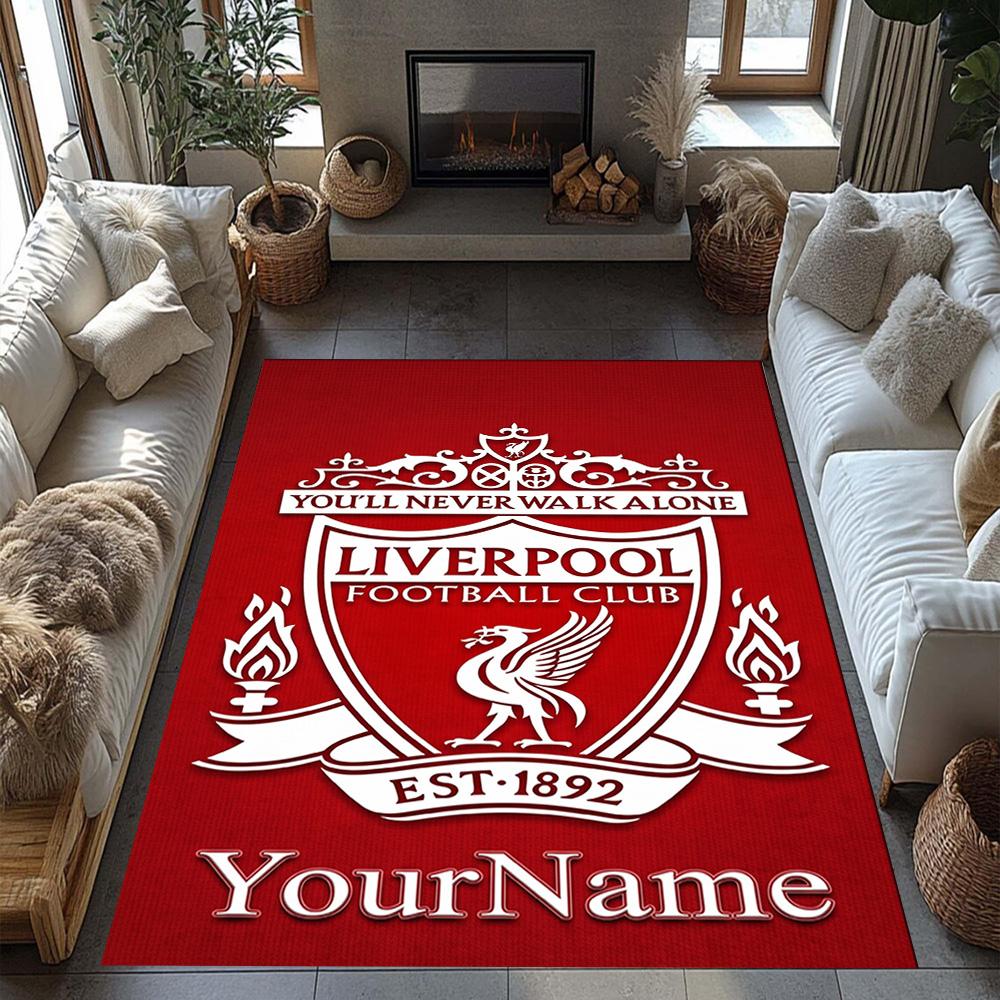 Liverpool Customize Text Area Rug Suitable for Decorate Room Outdoor Kitchen Bedrooms Antislip Carpet Office Home Decor