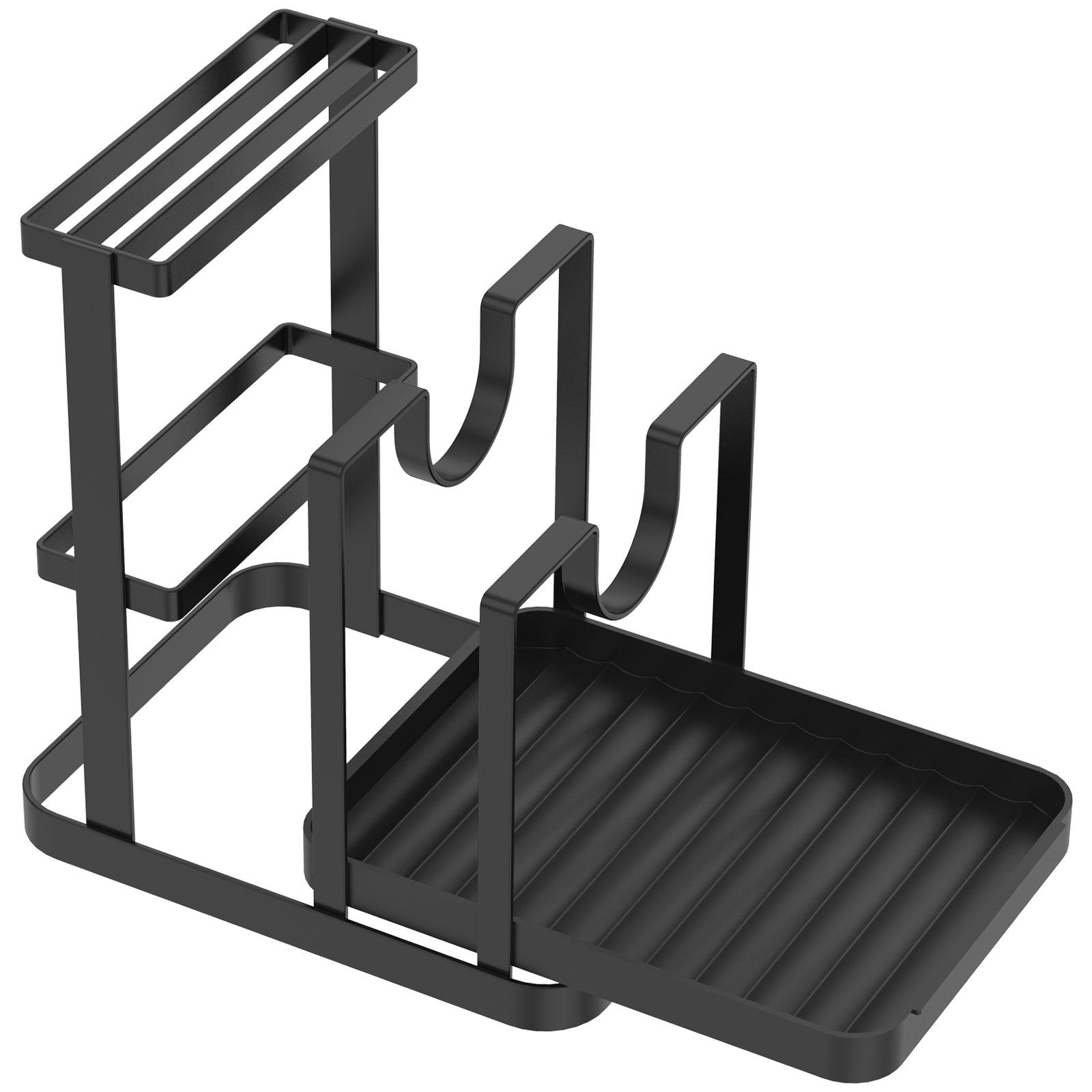 

Держатель для крышки кастрюли Нержавеющая сталь Лопатка Сковорода Крышка кастрюли Стойка для хранения Подставка для ложки и ножа Органайзер кухонной утвари Нескользящий инструмент