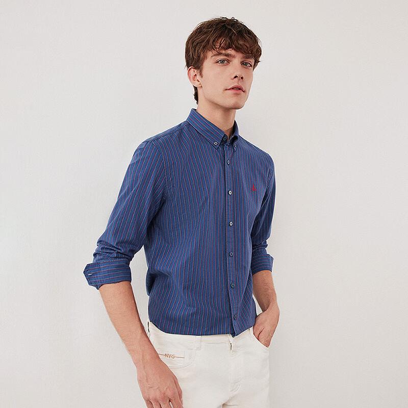 NaviCare Men s Long-Sleeve Striped Shirt 1343042011 S/38