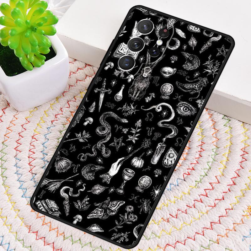 Halloween Moon Witch Horror Silicone Phone Case For Samsung Galaxy note 10 pro S26 S25 S24 S23 S22 S21 Plus S25Ultra Capa Cover