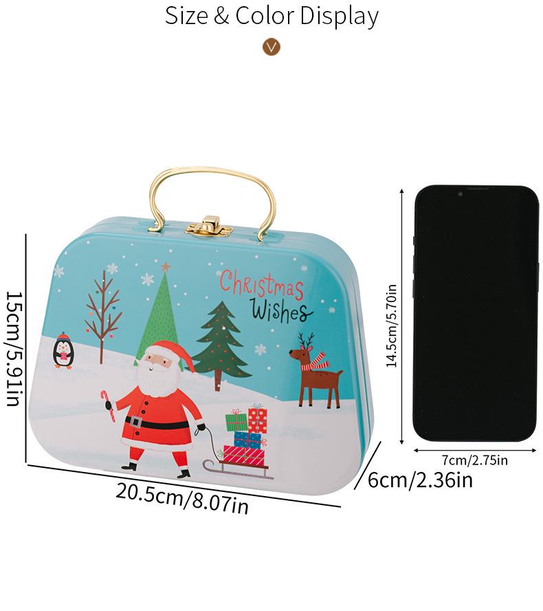Christmas Penguin Mini Tin Handbag - Candy, Biscuit & Souvenir Gift Box