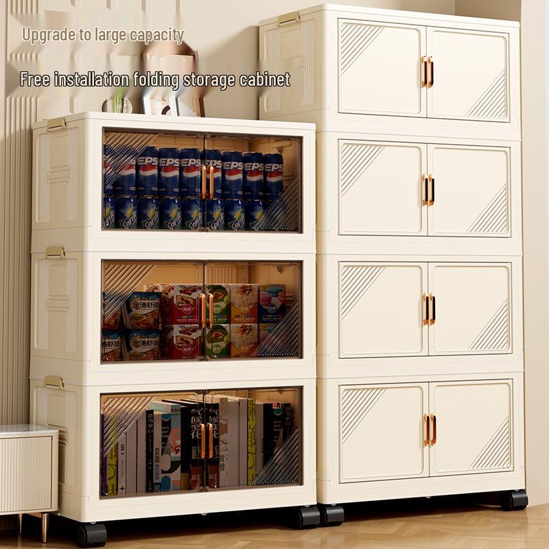 Folding Multi-Layer Plastic Storage Cabinet for Baby Clothes and Toys