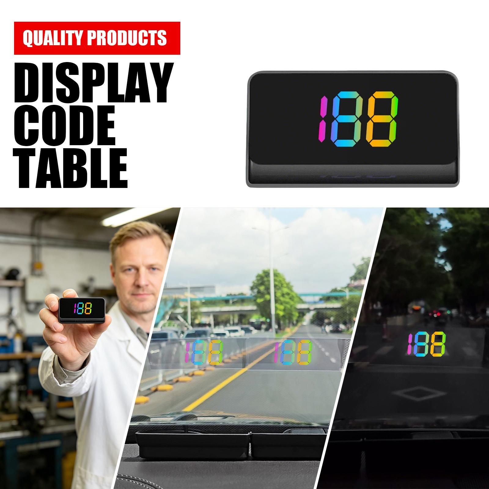 

HUD Head-Up Display GPS Speedometer Speed Display One Size чёрный