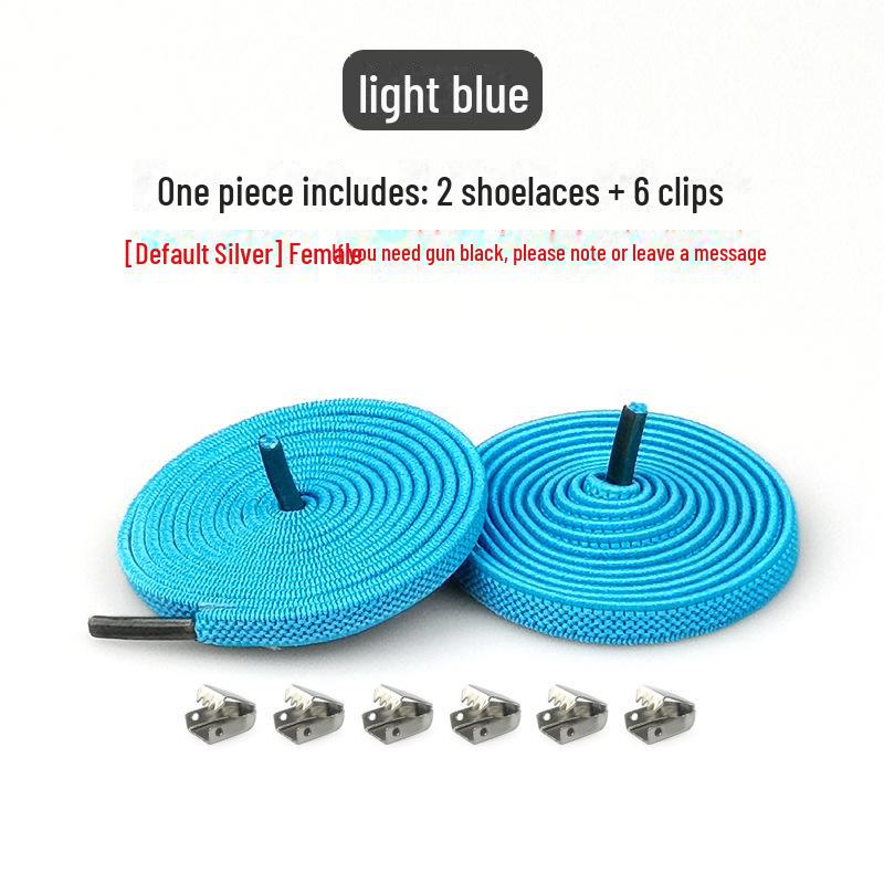 Snap Button Lazy Clip Shoelaces - Versatile for Kids, Adults, Men, Women - Black & White - Free Tie - Free Elastic