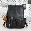 Schoolbag new casual pu schoolbag men's fashion outdoor backpack trendy cool retro large capacity waterproof portable business backpack