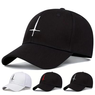 Unisex czapki z daszkiem z haftem krzyżykowym, na wiosnę i jesień, do użytku na zewnątrz, regulowane, codzienne, chroniące przed słońcem, sportowe