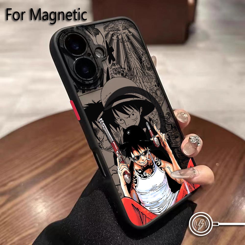 Anime Ones Pieces Luffys Zoros Phone Case for iPhone 17 16 15 14 13 12 11 Air Pro Max Mini XR XS X 7 8 6 6s Plus Matte Magnetic