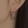 14k Post Eon Bold Chain One-Touch Ring Earrings