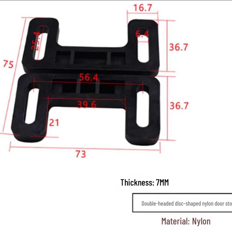 Lijiu Hong Punch-Free Nylon Double-Head Door Catch