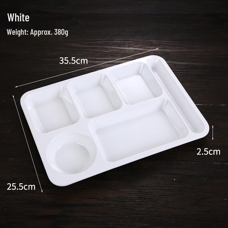 RuHan Melamine Rectangular 6-Compartment Meal Tray
