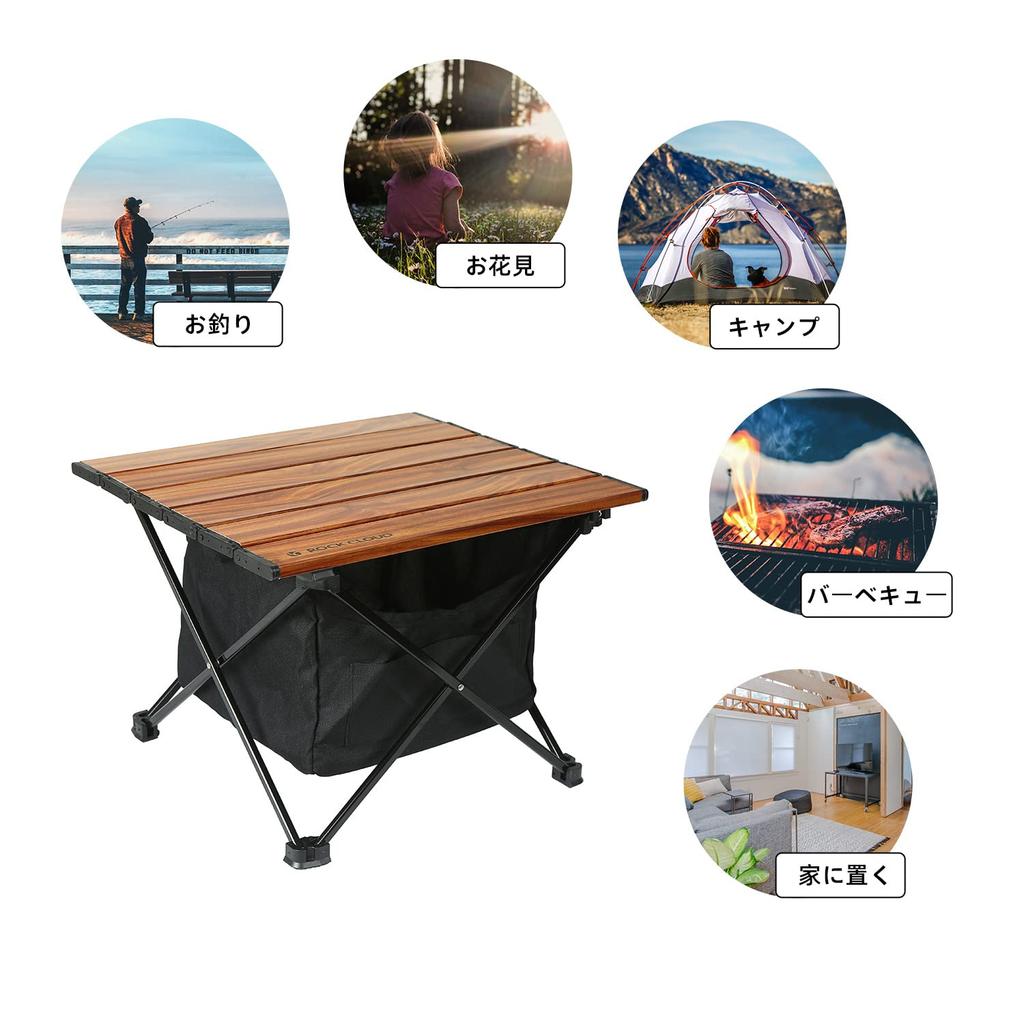 Rock Cloud Camping Table Folding with Mesh 41x35cm Aluminum Roll Table Compact Ultra Light Outdoor Sports Day BBQ Hiking Beach Storage Bag Included