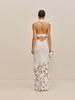 2026 Spring/Summer Elegant Sleeveless Halter Floral Embroidery Linen Dress for Women