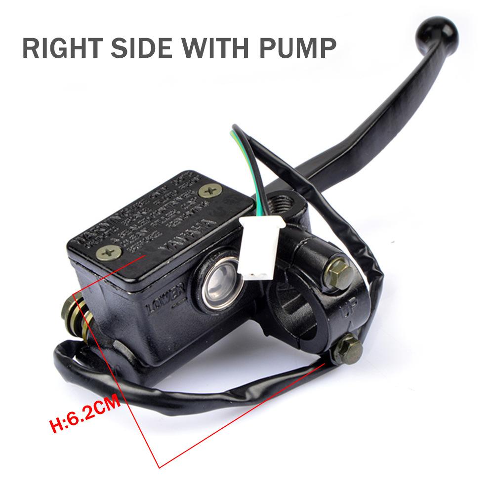 NEW-Motorcycle Handle Brake Fluid Caliper Master For 125Cc YBR 125 Front Brake Hydraulic Pump Cylinder Assy Black Left