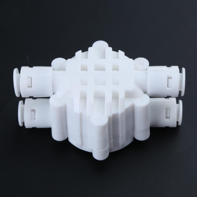 Valvola di Chiusura Automatica a 4 Vie da 1/4 di pollice con Raccordi a Innesto Rapido Valvola di Chiusura Automatica per Filtri dell'Acqua a Osmosi Inversa