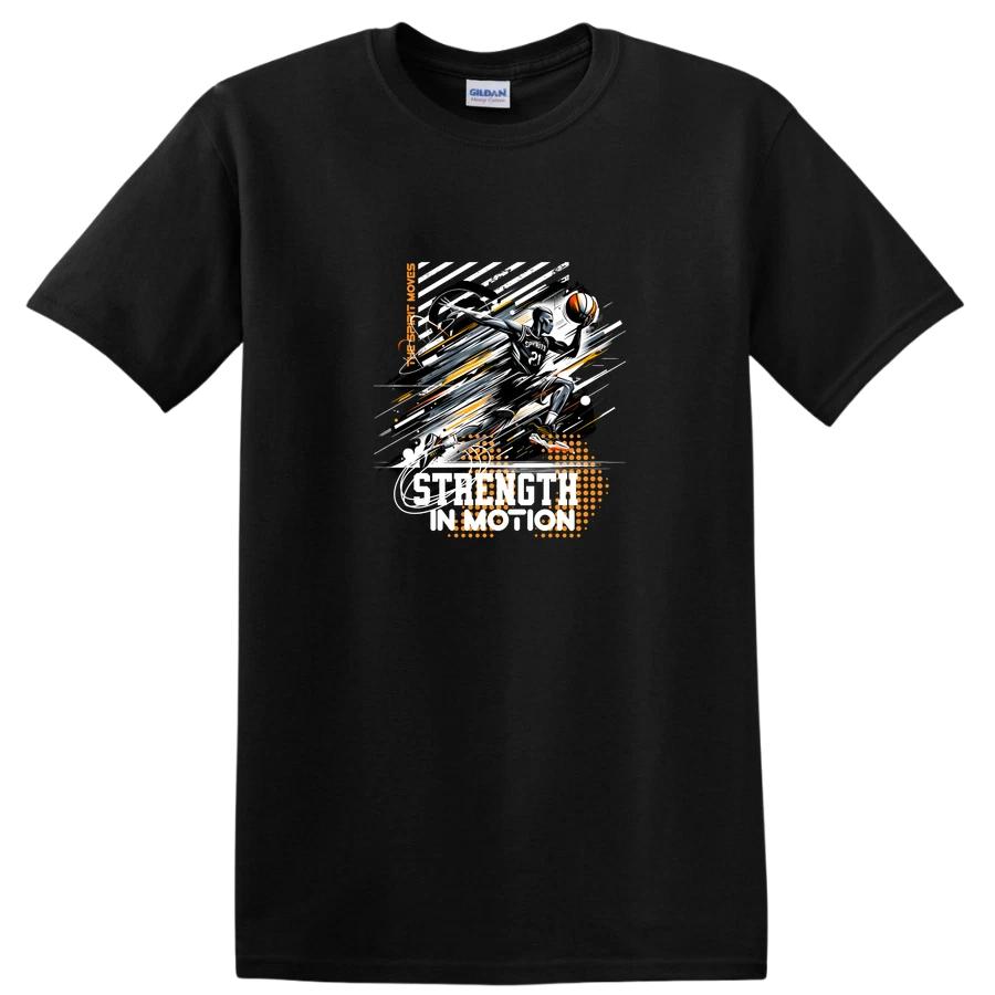 Basketball Player Motion T Shirt Sport Spirit Graphic Tee for Athletes Fans XS