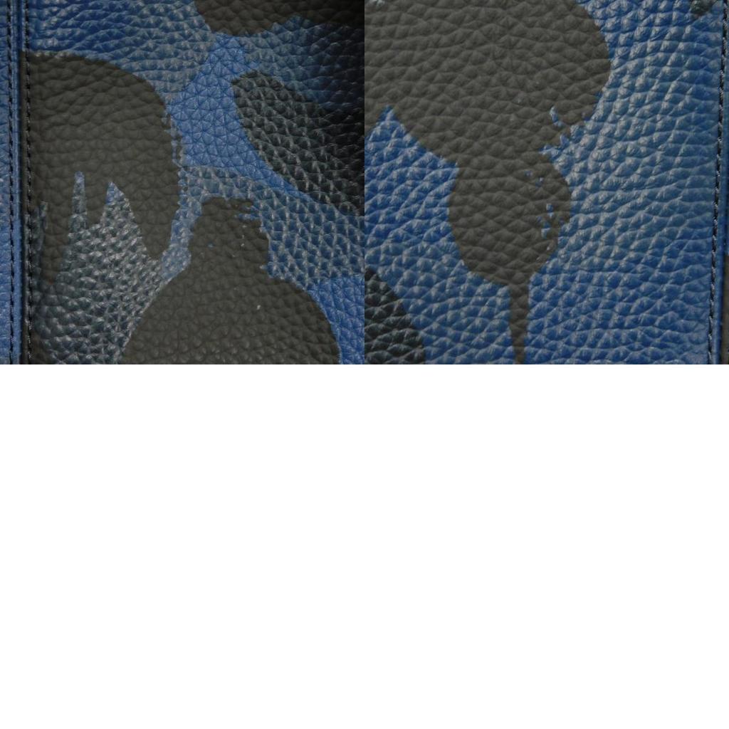 Gebrauchter Manhattan Printed Daypack 9726 (72056, 7927) in Navy Camouflage mit geprägtem Logo Blau für Herren aus Japan