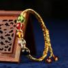 Lucky Beaded Bracelet Colorful Handmade Braided Rope Bracelets Natural Stone Bead Adjustable Bangle Unisex Jewelry