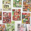 Yu Xian 45-Sheet Retro Japanese Die-Cut Sticker Book for DIY Journals & Collages