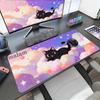 Anime Cute Cat Gaming Kawaii Mouse Pad Antislip Rubber Base Lock Edge Desk Mat for PC Keyboard Esports Gamer Office Accessories