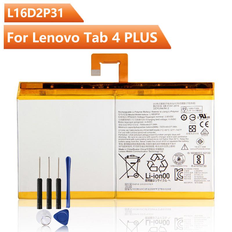 

Оригинальный сменный аккумулятор для планшета L16D2P31 для Lenovo Tab 4 Tab4 PLUS TB-X704F TB2-X30M TB-X304F 7000mAh