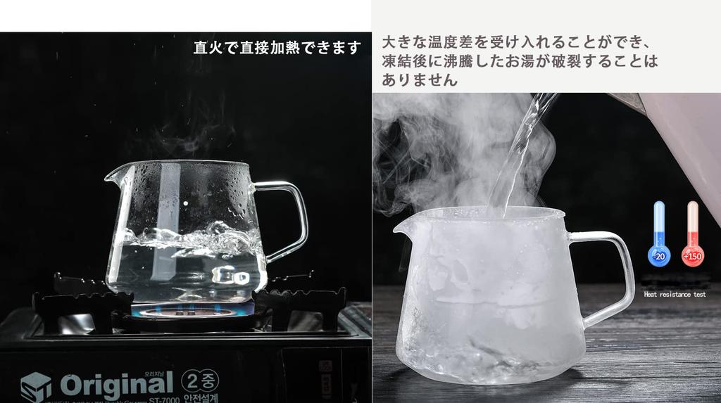 Gugrida 400ml 600ml Coffee Server Drip Coffee Server Hand Drip Coffee Server Heat Resistant