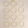 Women's Geometric Pattern Metal Bracelet Set - 12 Pieces, Ancient Craftsmanship, Summer Collection.