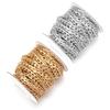 5Yards/Roll Aluminum NK Link Chains Gold Silver Color O-Shaped Twist Chain for DIY Jewelry Bracelet Bag Garment Making Supplies