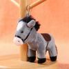 Long Hair Pony Pendant Stuffed Animal Long-haired Pony Keychain Cute Plush Horse Pendant  Gift