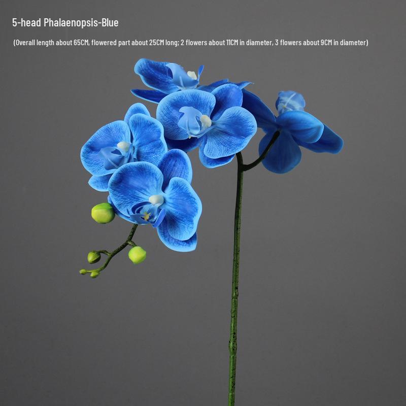 High-End PU Phalaenopsis Artificial Flowers - Single Stem for Home & Hotel Décor