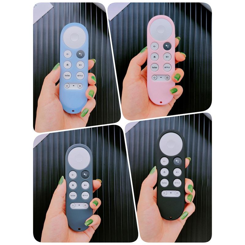 Soft Silicone Case For 2020 Google Chromecast 4K Snow Remote Protective Cover Shell Non-Slip For Chromecast Smart Tv Remote