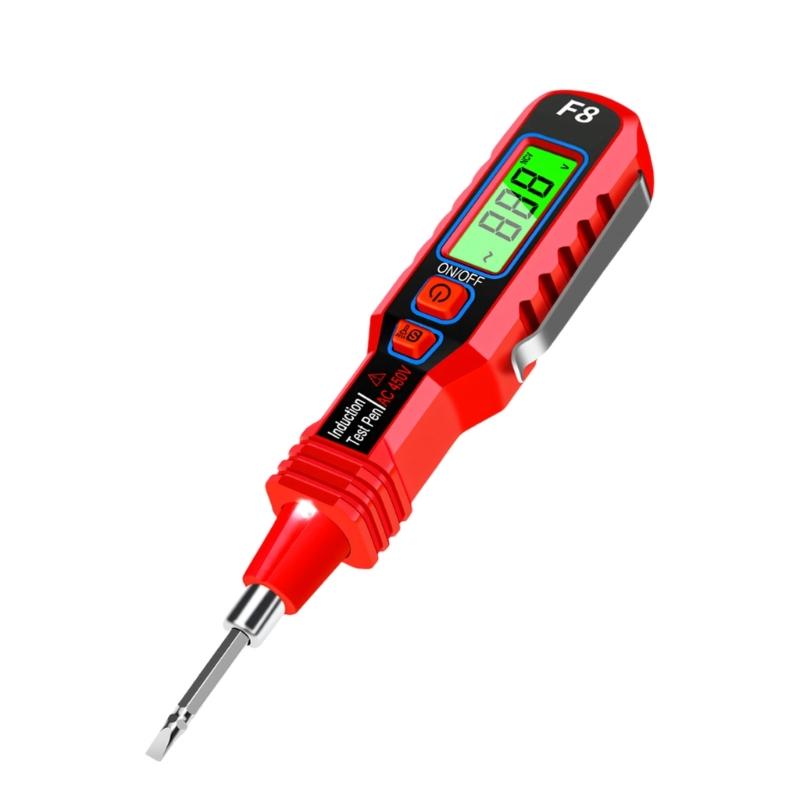 

Professional Voltages Detector Pen With Flashlight Visual And Audible Alerts For Quick Wire Testing In Dark Environment 1