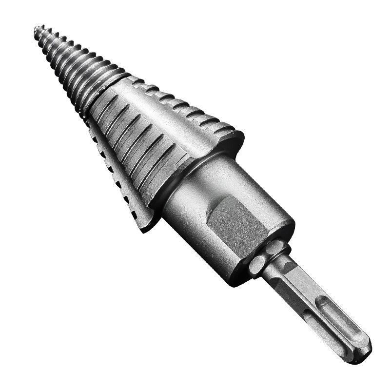 Wood Splitter Drill Bit With A Round Square Shank And A Detachable Firewood Screwdriver, High-carbon Steel Firewood Drill Bit