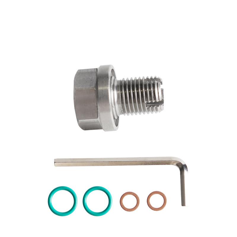 Oil Drain Plug Oversize Piggyback Stainless Steel Self Tapping Oil Pan Thread Repair Kit with O-Ring Oil Drain Plugs 3
