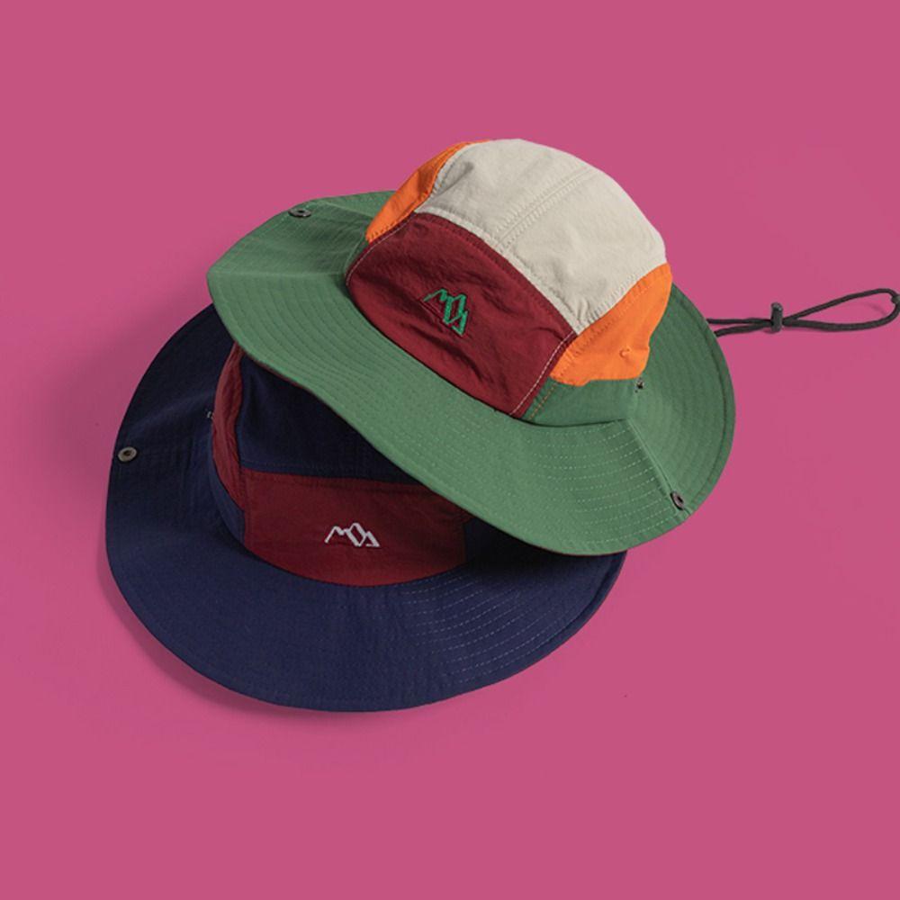Color Matching Sun Hat Quick-drying Sun Protection Caps New Bucket Hats Outdoor