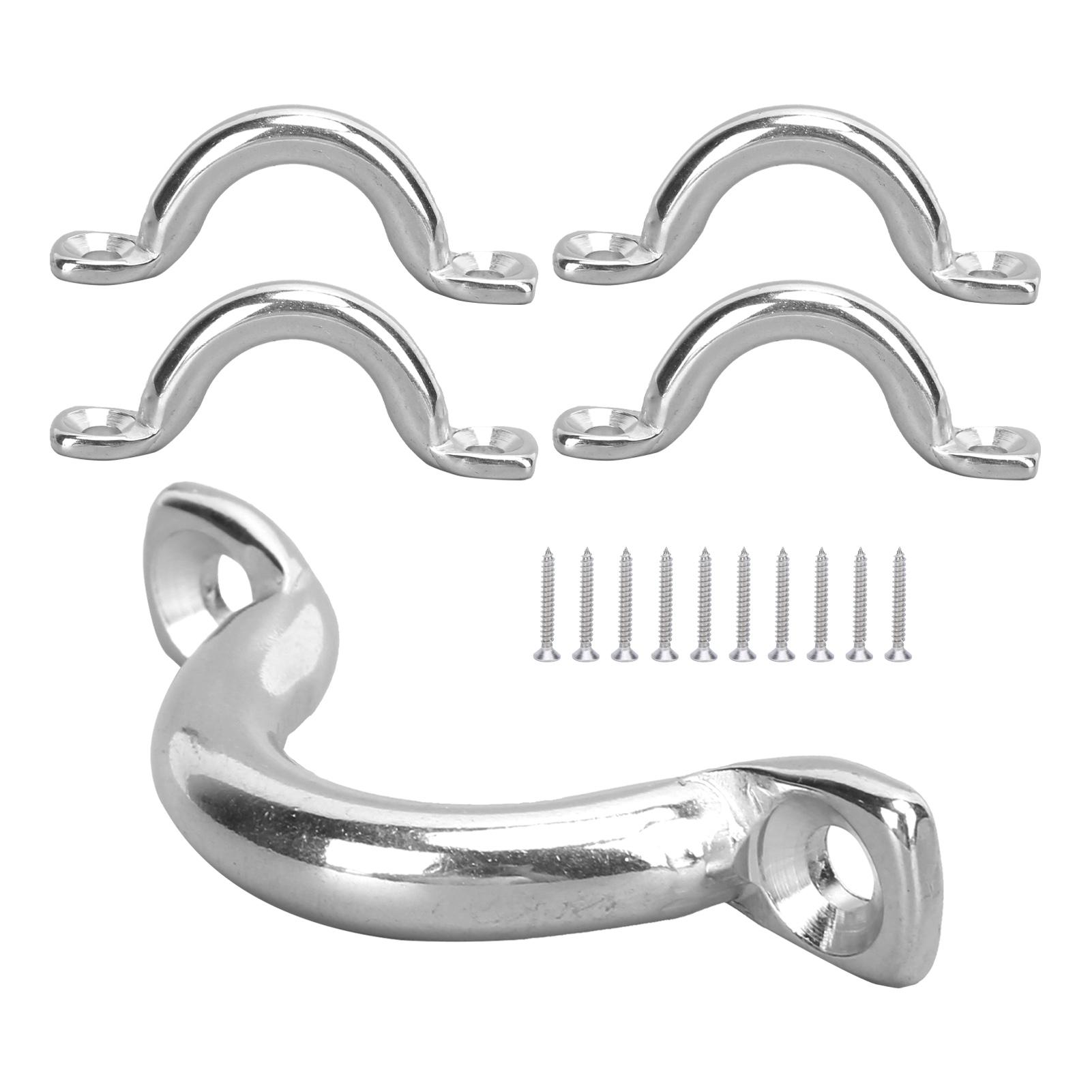 5 шт. Ручки-петли для крепления лодки-каяка, каноэ, пряжки из нержавеющей стали, аксессуары для каяка 8mm / 0.31in Dia