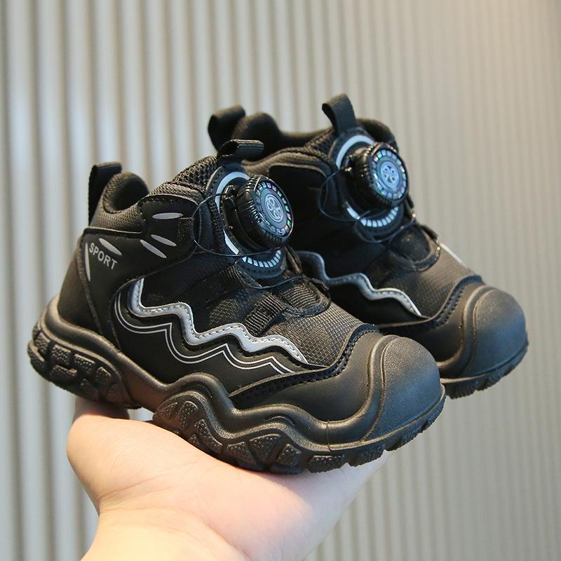 Clearance Children's Sports Shoes 2025 Spring and Autumn Boys Hiking Shoes High-top Girls Casual Shoes Soft-soled Baby Dad Shoes