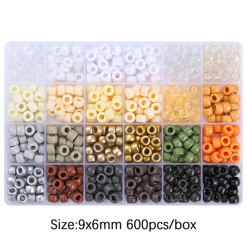 600Pcs Acrylic Beads For DIY Bracelet Necklace Jewelry Making Accessories