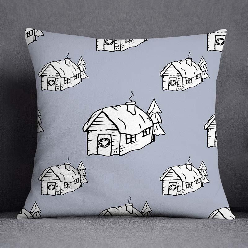 Милая мультяшная наволочка с рисунком, декоративная наволочка, квадратная наволочка, украшение для домашнего офиса (45см * 45см) 40X40CM