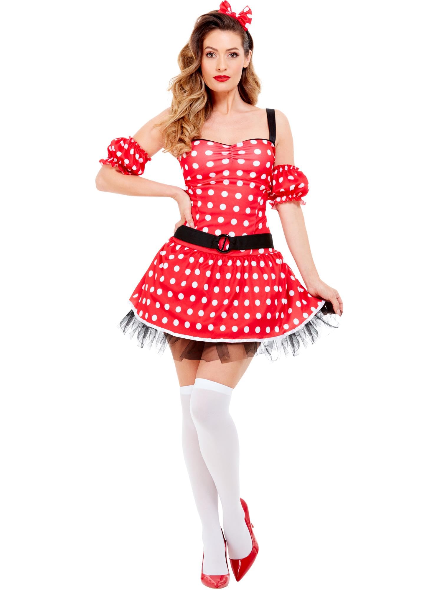 

Smiffys Fever Madame Mouse Costume Us Dress Women s Red/White - 6-8 белый