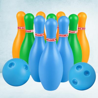 Bowling Set Sports 18cm Kids Educational Toys Ball And Pins Bowling Toys Plastic Funny Bowling (Random Color)